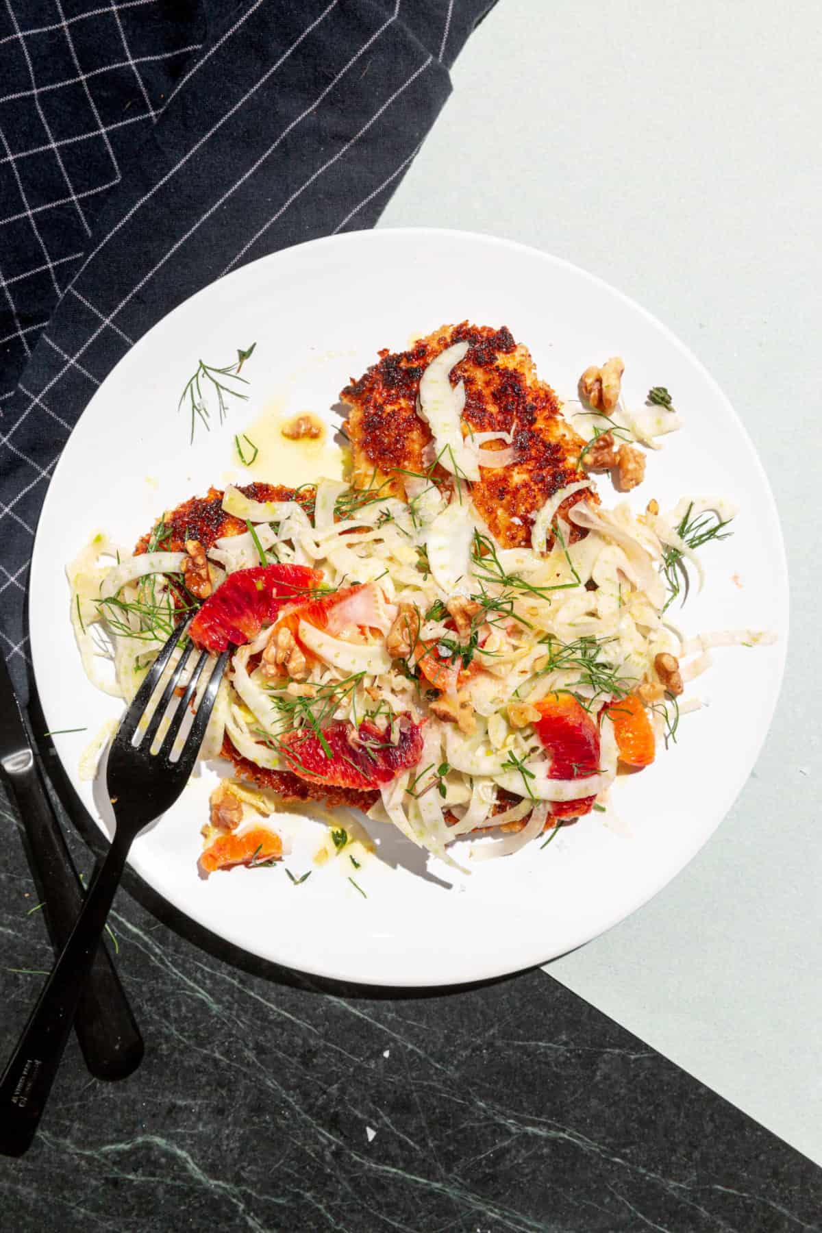 Chicken Cutlet with Fennel Salad