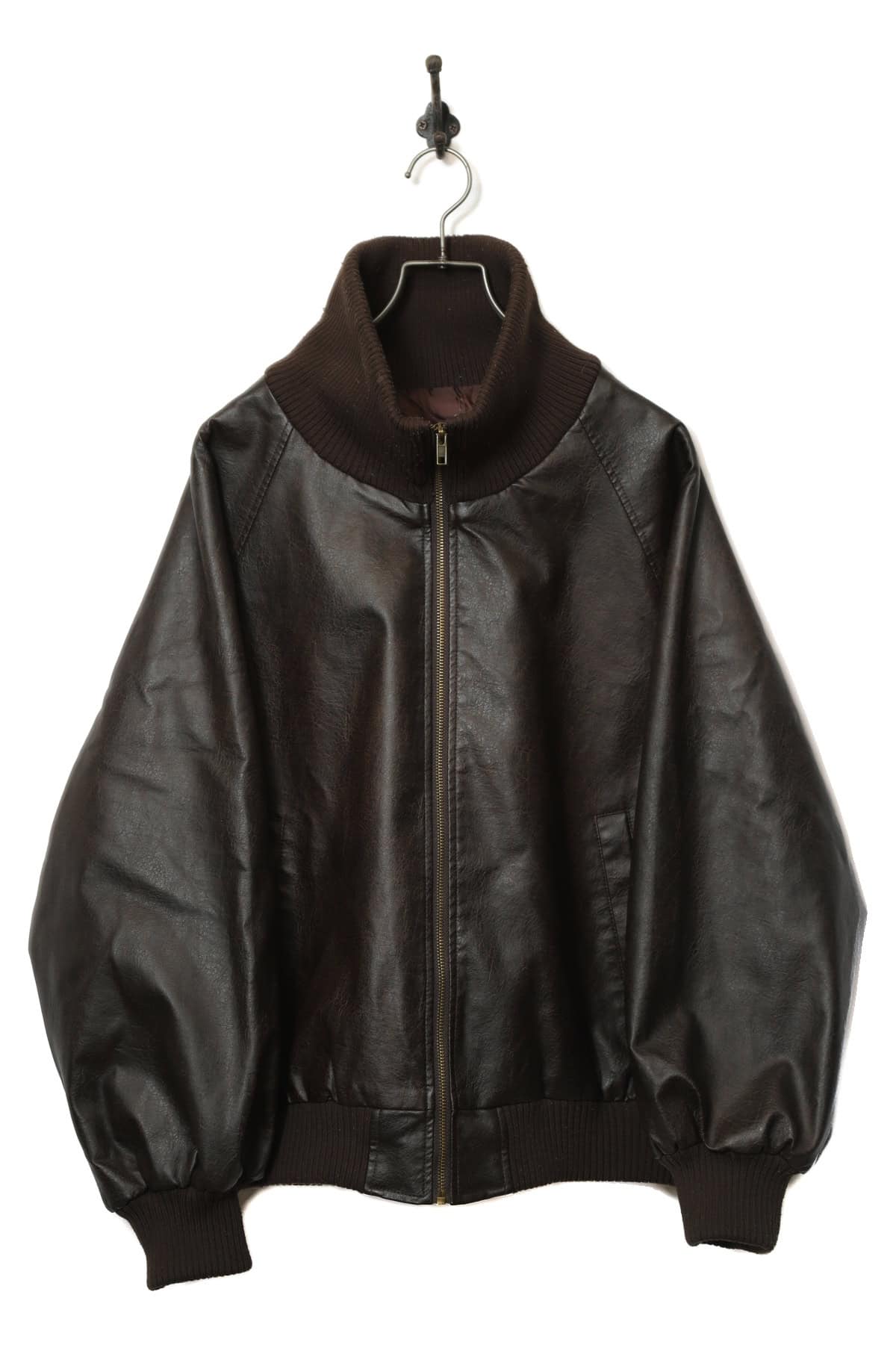 VINTAGE FAKE LEATHER JACKET/XL
