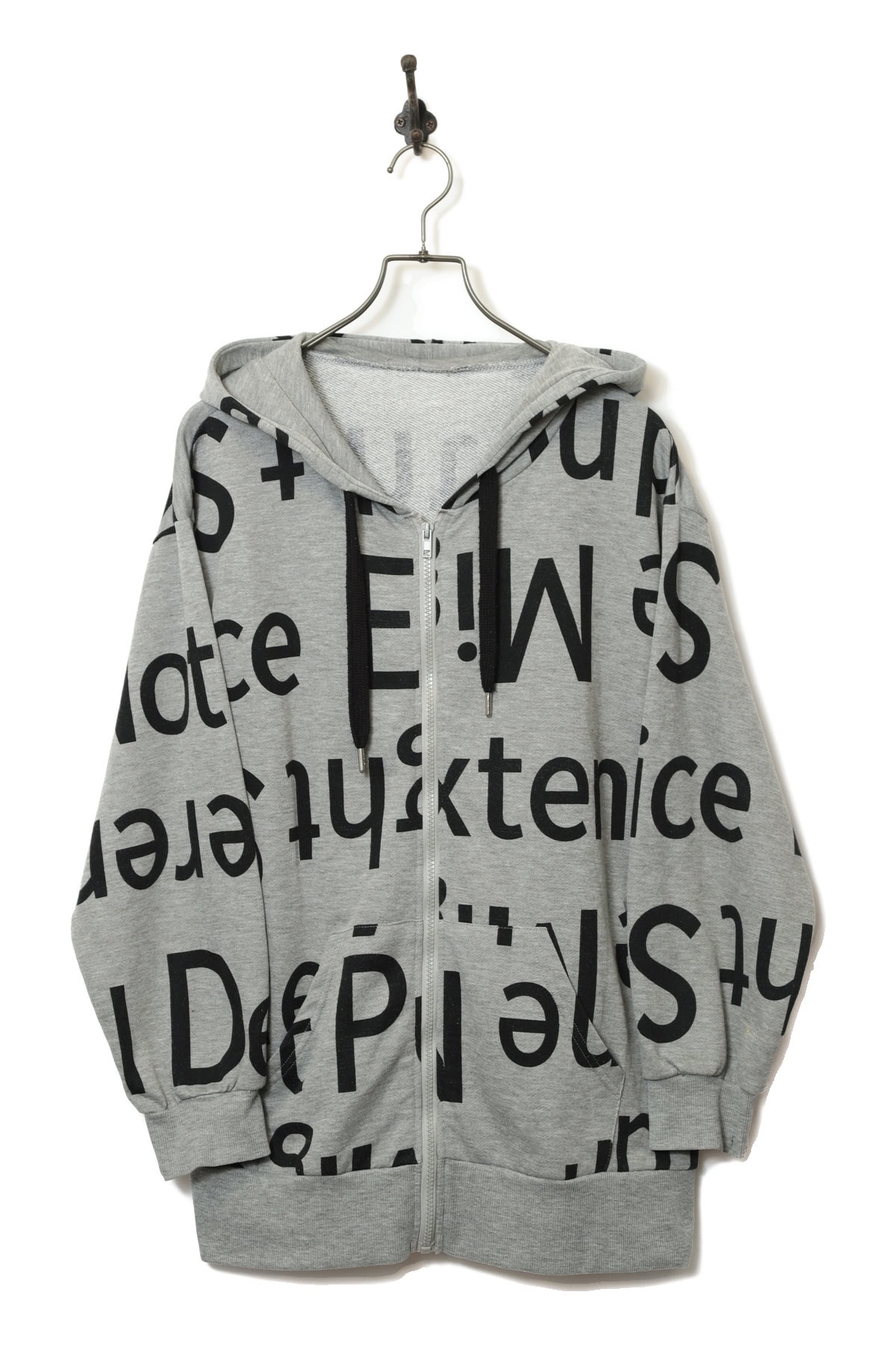 VINTAGE ZIP UP SWEAT PARKA/L