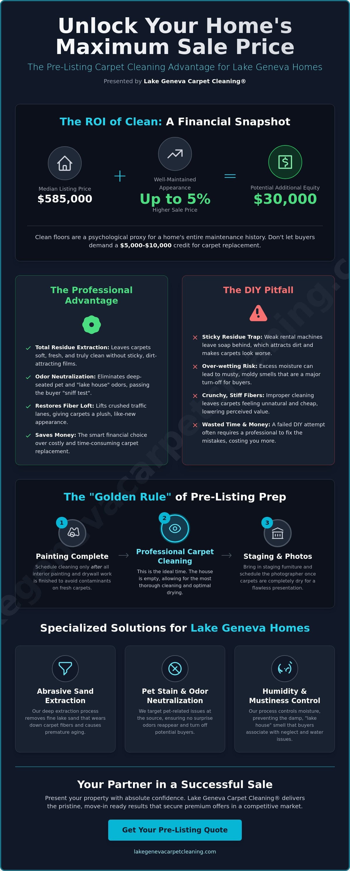 Get House Ready to Sell: The Lake Geneva Carpet Cleaning® Prep Guide