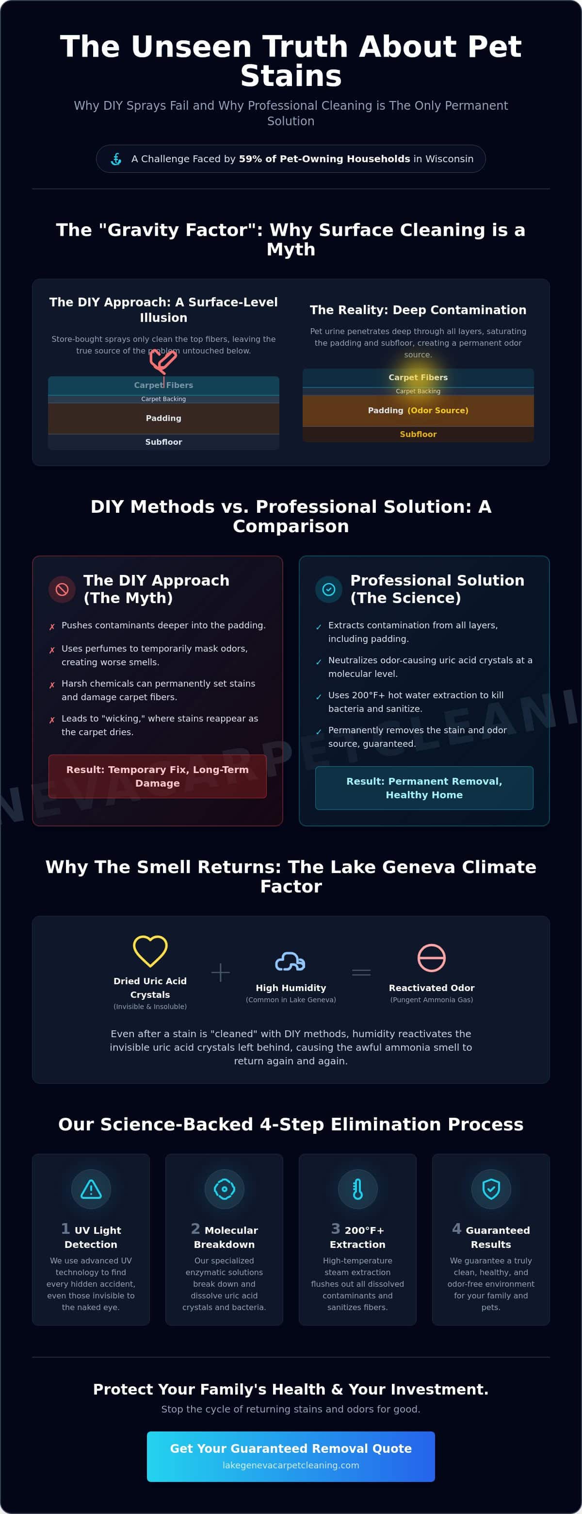 Pet Stain and Odor Removal in Lake Geneva WI: The Definitive Homeowner’s Guide