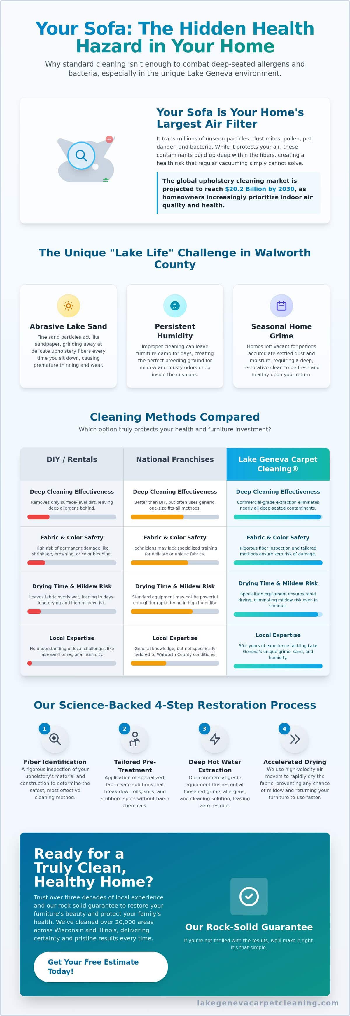 Professional Couch Cleaners in Lake Geneva, WI: The Best Service Guaranteed (2026)