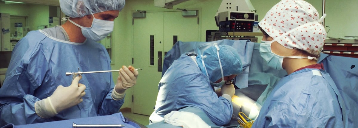 Surgical team in operating room