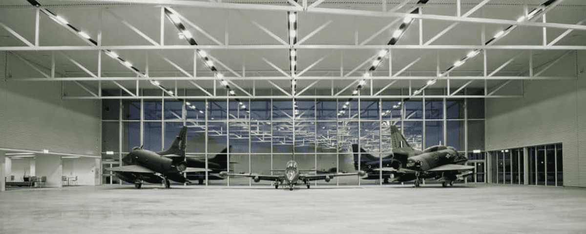 Exposed concrete needs protection - Wigram Air Museum NZ