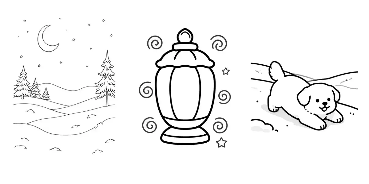 Free Printable January Coloring Pages for Kids and Adults