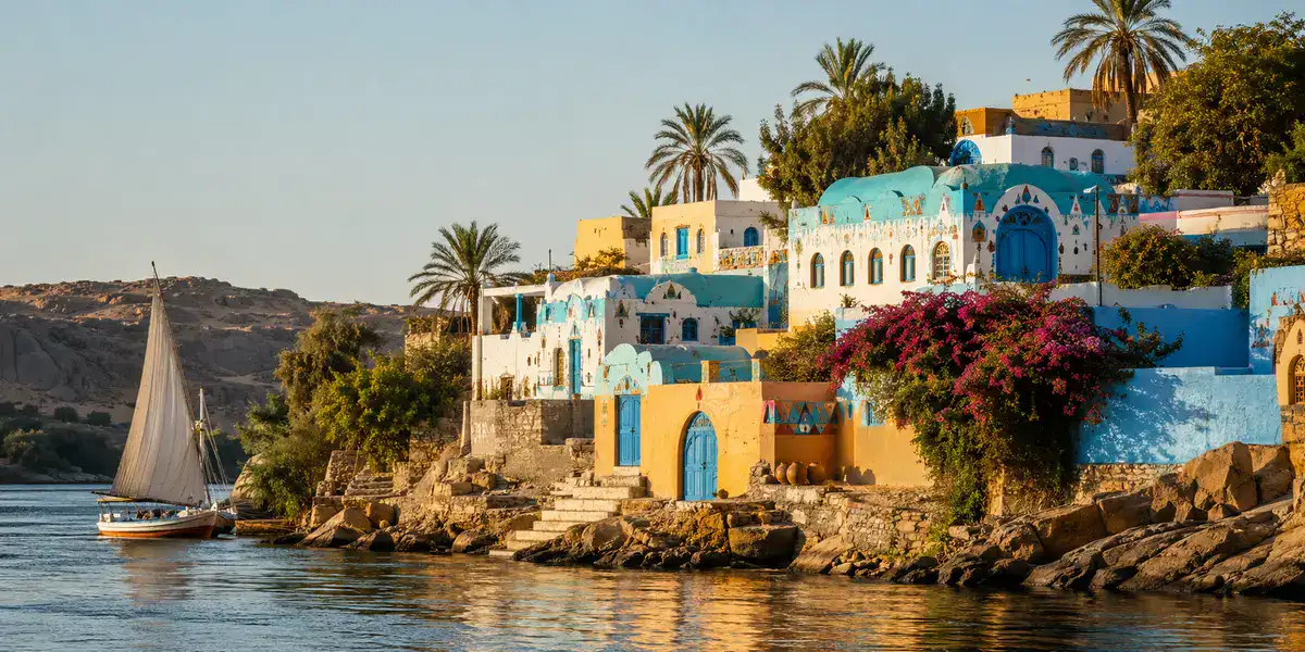 Nubian village near Aswan Egypt