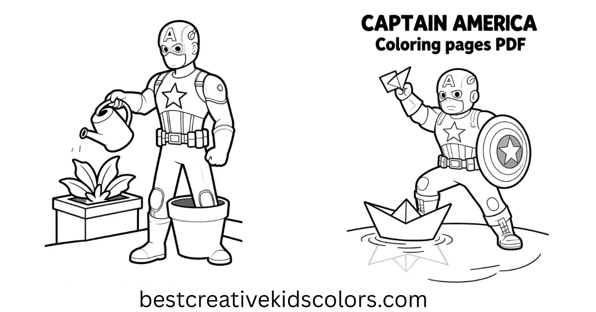 Marvel Captain America Coloring Pages  for Little Heroes
