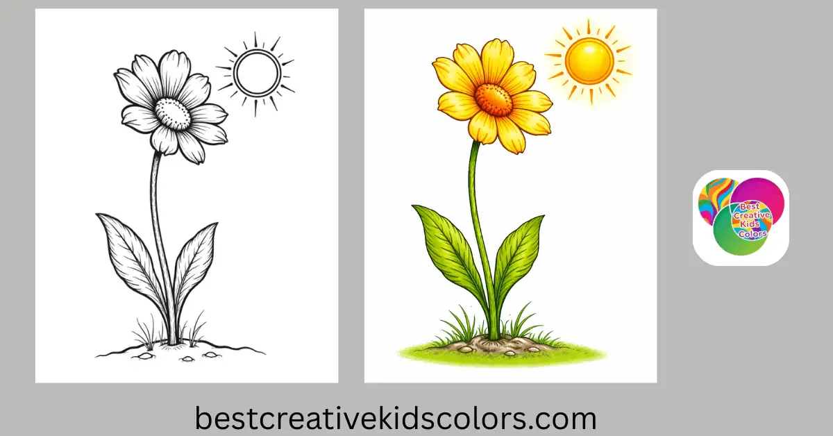 Cute March Coloring Pages – Flowers Animals & Kites