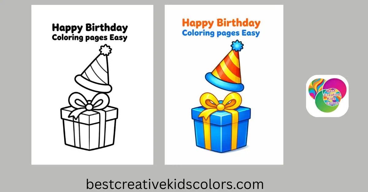 Free Printable Happy Birthday Coloring Pages – Cupcakes, Balloons & Party Designs