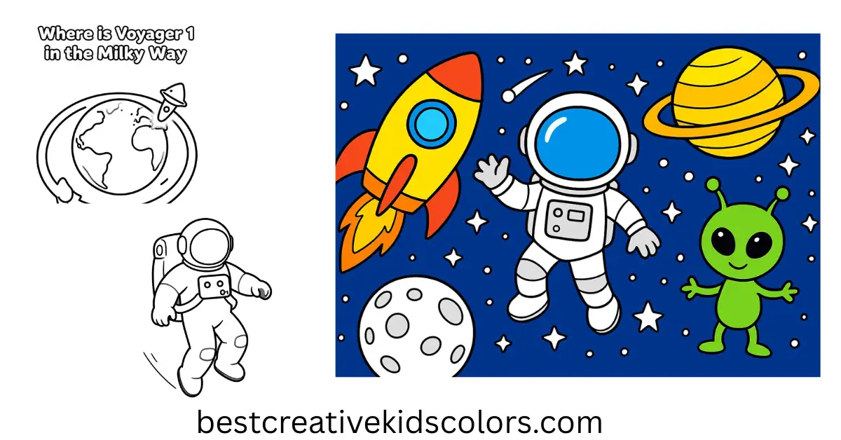 Free Space Coloring Pages for Kids | Rockets, Astronauts & Planets