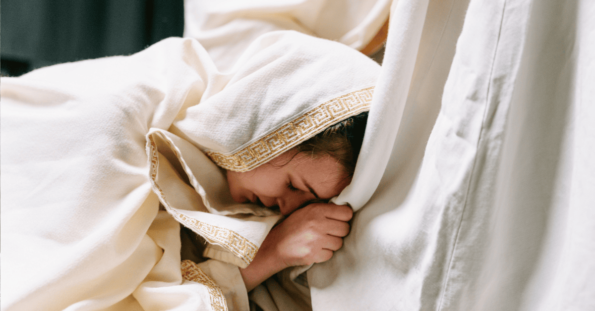 Featured Image for Blog women in white clinging to man in white robe