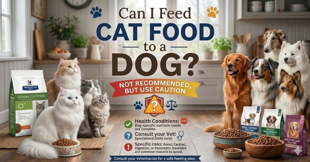 can i feed cat food to a dog with health conditions (1)