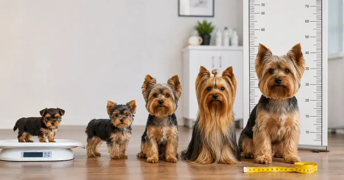 how big do yorkies get full grown size guide (2026)