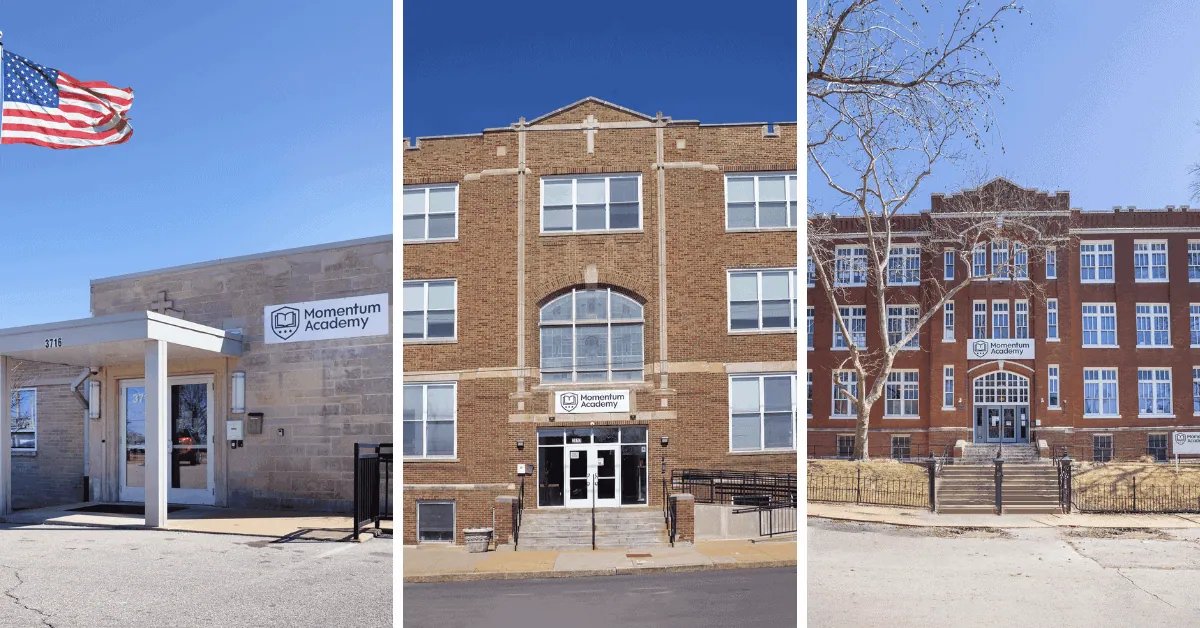 Momentum Academy campuses from Left to Right: Tower Grove South, Fox Park, Gravois Park