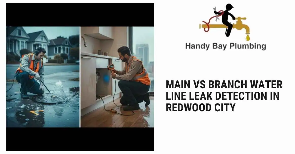 Main vs Branch Water Line Leak Detection in Redwood City