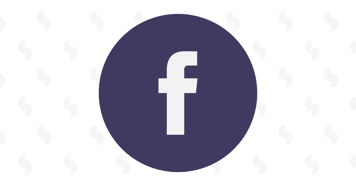 Facebook social media icon (white lowercase 'f' in a solid dark purple circle)