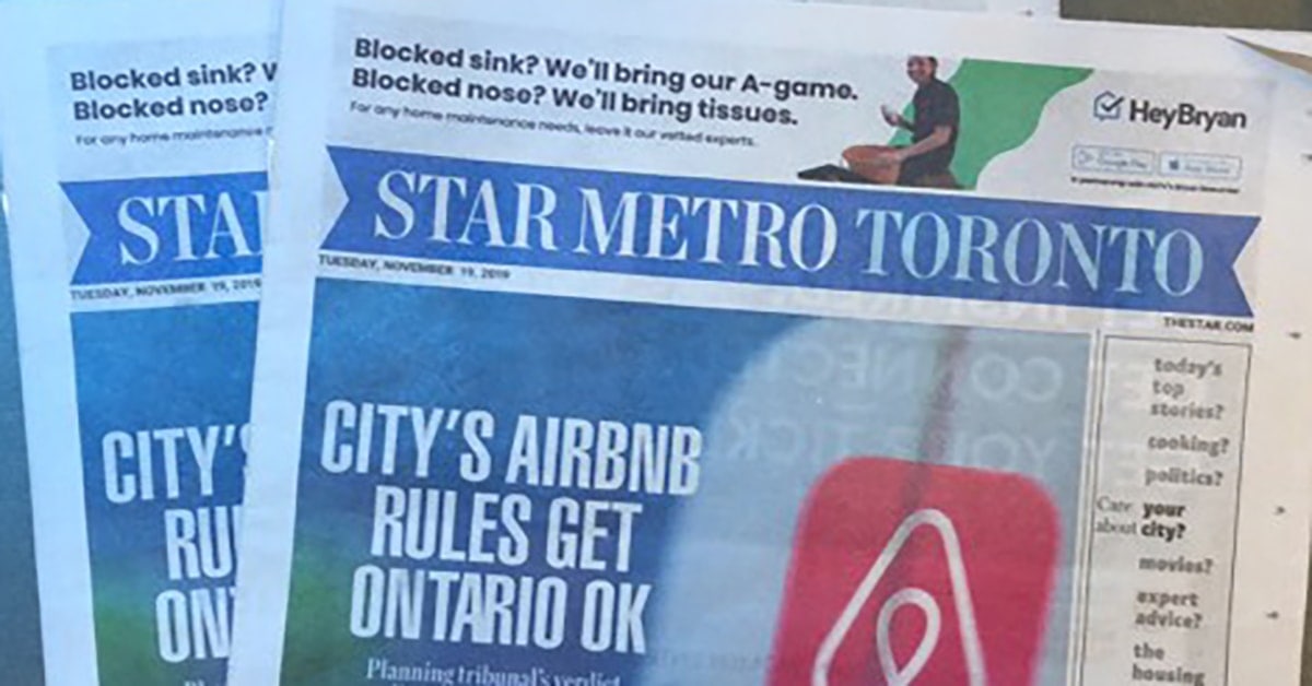 Toronto Star shutting down StarMetro newspapers