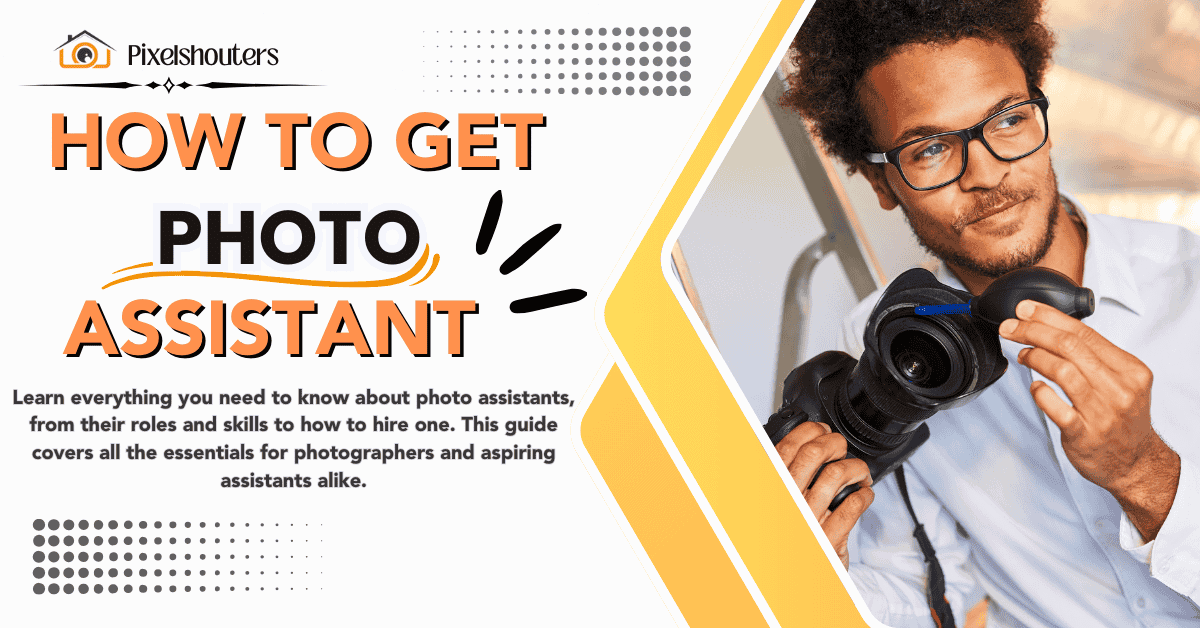 Photo assistant holding a camera on set, showcasing key skills and roles