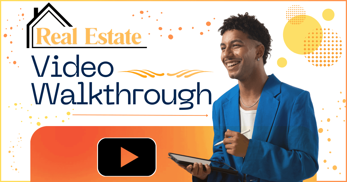 Real estate professional smiling and holding a tablet with pen in hand, preparing for a Video Walkthrough Real Estate.