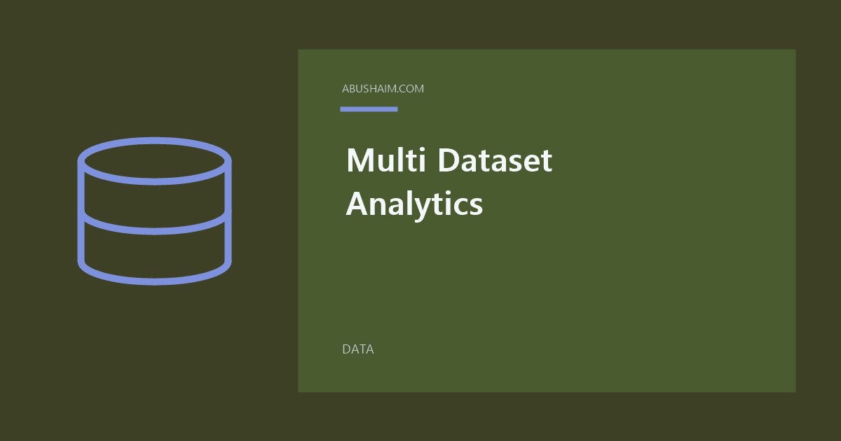 Multi Dataset Analytics featured image with a simple data design