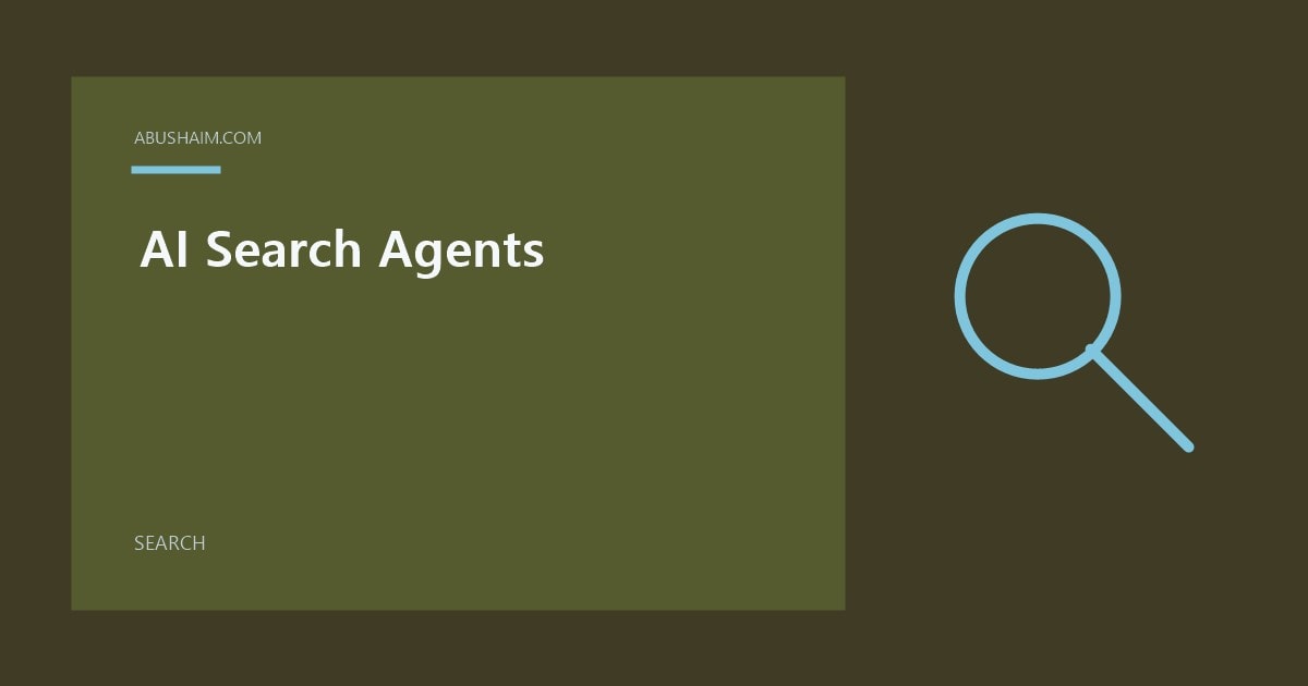 AI Search Agents featured image with a simple search design