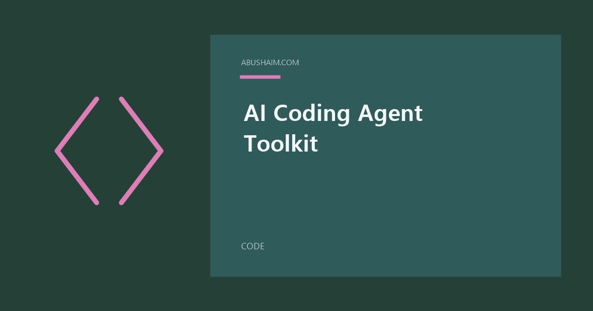 AI Coding Agent Toolkit featured image with a simple code design