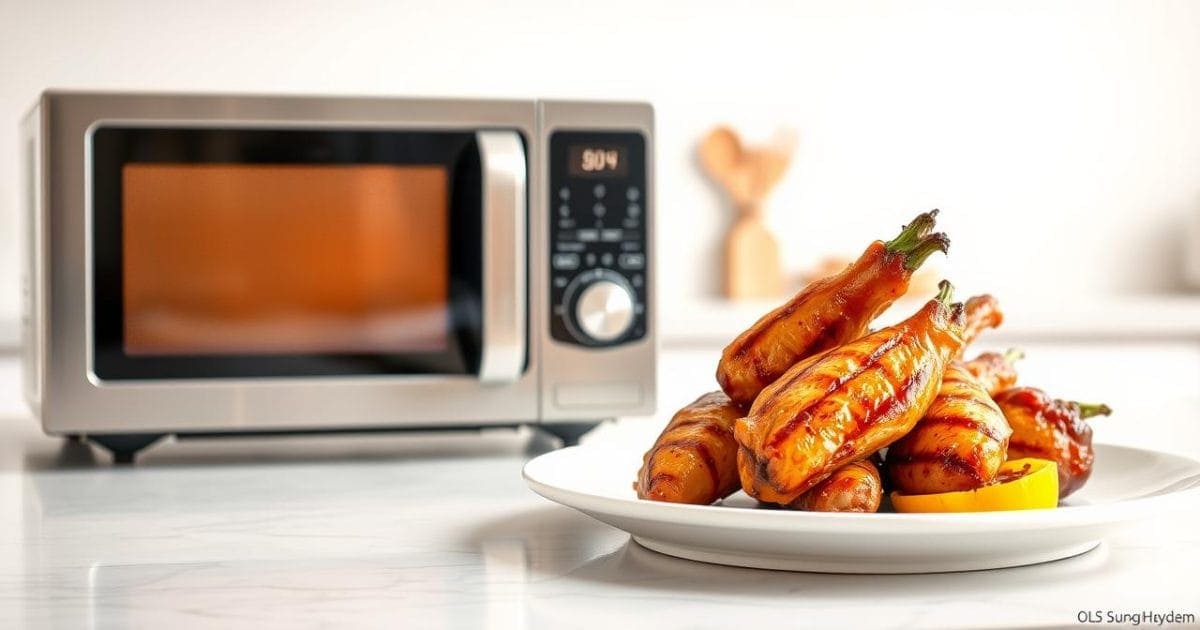 Lò vi sóng có chức năng nướng và món gà nướng mật ong