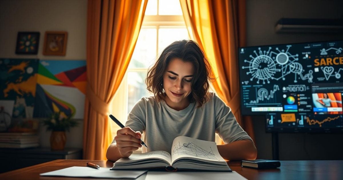 Hình ảnh người đang suy tư, tìm kiếm điểm giao thoa giữa niềm đam mê, tài năng và cơ hội kinh tế để định hướng cho một sự nghiệp rực rỡ và bền vững theo Thuyết con nhím.