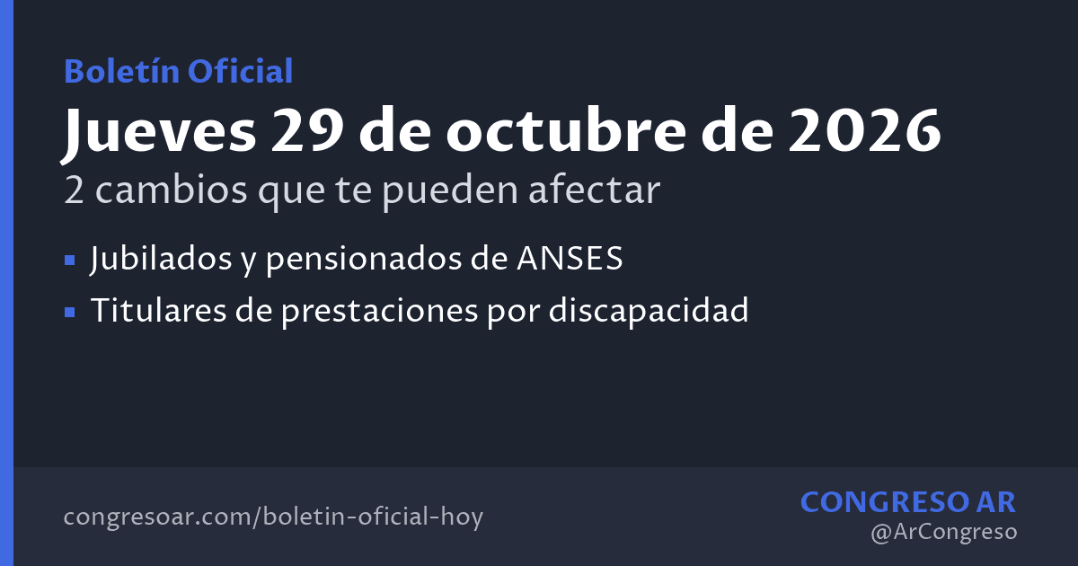 El Gobierno otorga un bono extraordinario de 70.000 pesos a jubilados en noviembre y otro cambio del Boletín Oficial