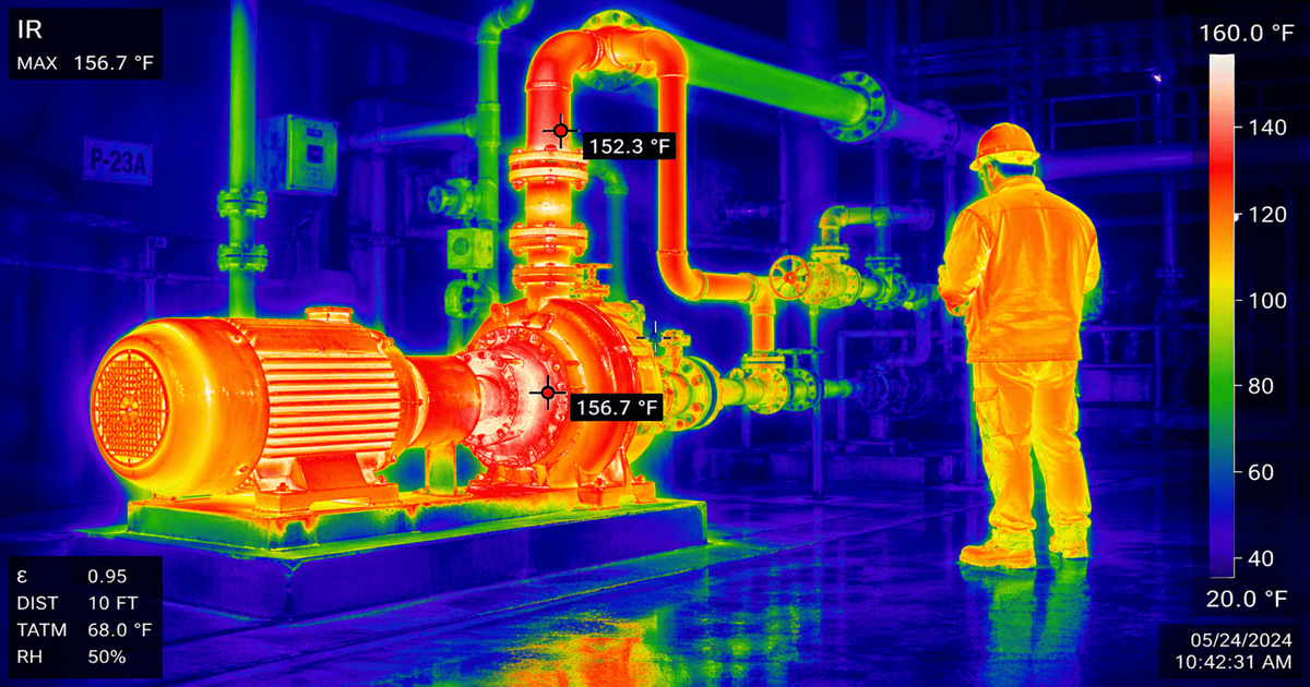 Heat map from thermal imaging analysis