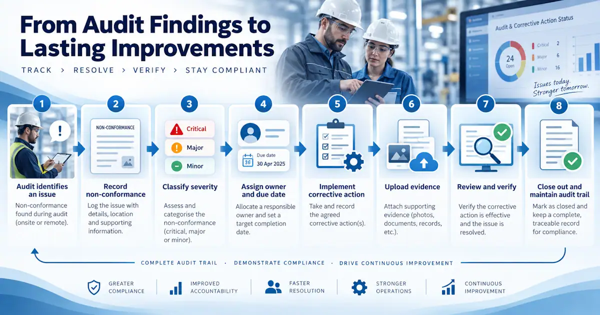 Non conformance management steps