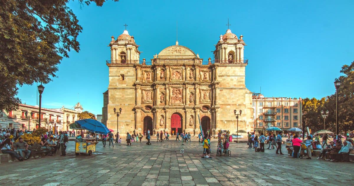 colonial church in downtown oaxaca city, one of the best oaxaca neighborhoods for visitors