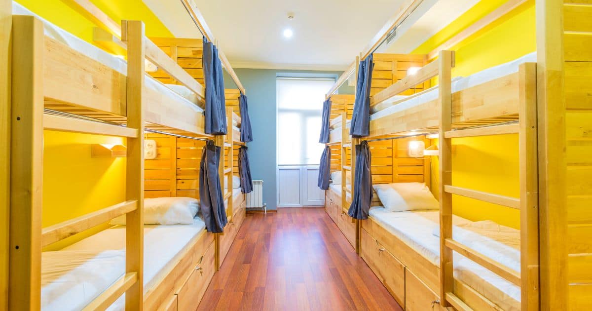 yellow room in one of the best oaxaca hostels