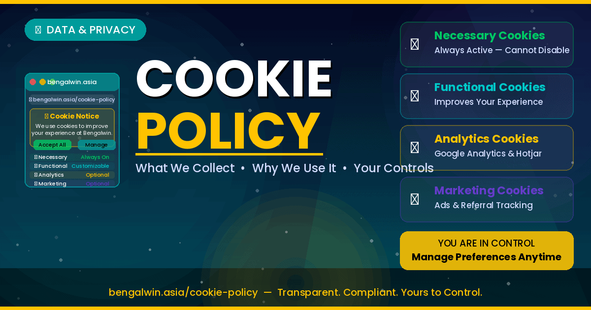 Bengalwin Cookie Policy — Understanding necessary, functional, analytics and marketing cookies on bengalwin.asia for Bangladesh players