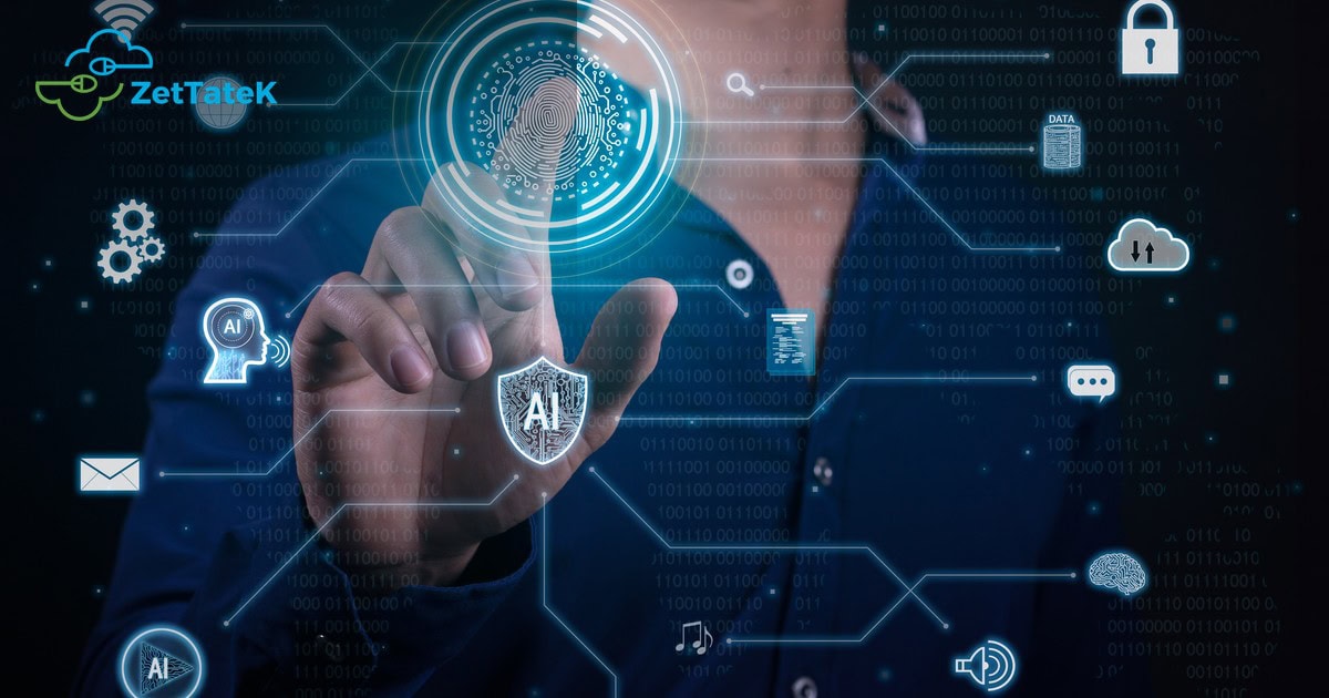 Verificacion biometrica con huella digital, simbolo del modelo Zero Trust