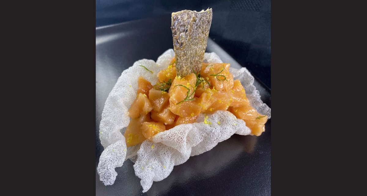 Incredible Spiced Canadian Salmon Tartar recipe from Chef Stephan Schulz
