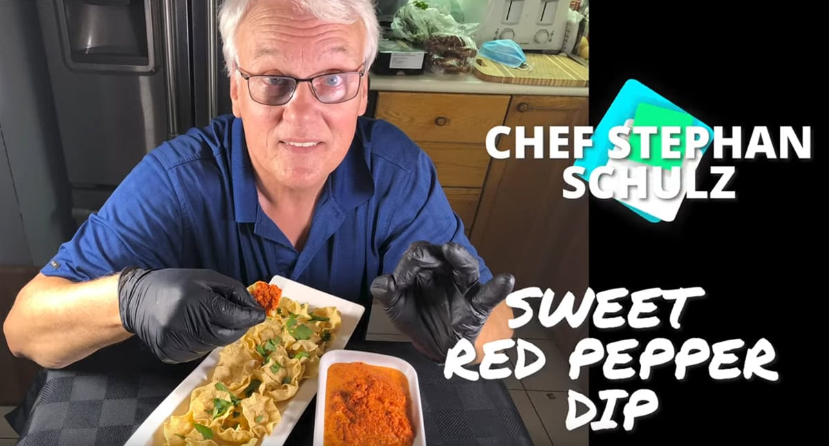 Video Recipe: Sweet Red Pepper Dip for the Big Super Bowl Game by Chef Stephan Schulz