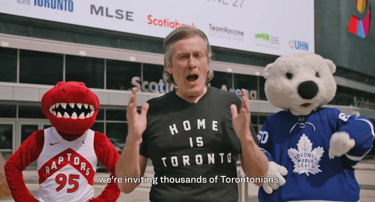 Toronto plans to vaccinate 10,000 people in one day at Scotiabank Arena