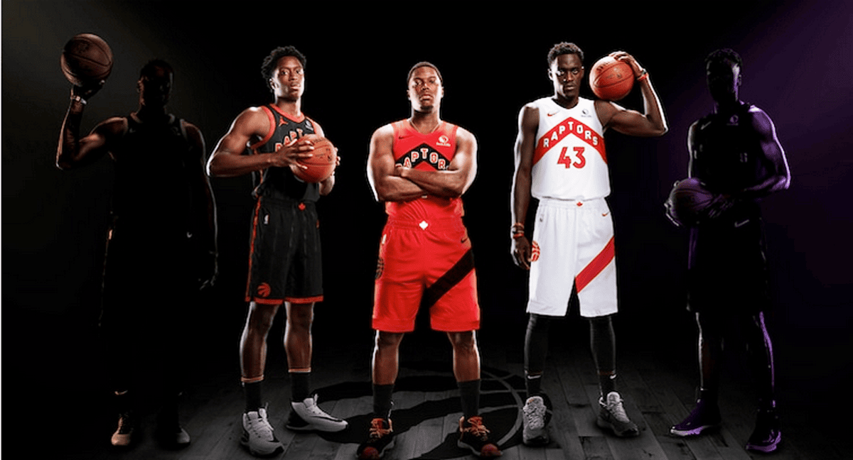 3 New Raptors jerseys unveiled today, two more to come
