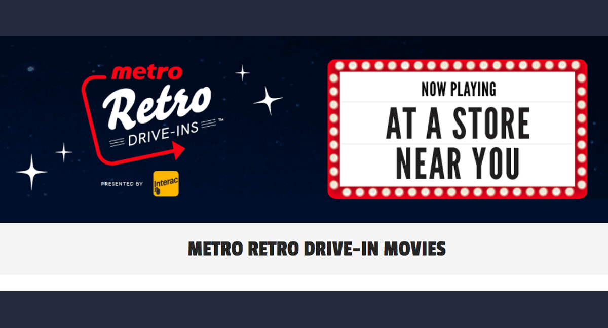 Coming to an Ontario Metro parking lot near you! Interac and Metro bring FREE drive-in movie nights back to Ontario