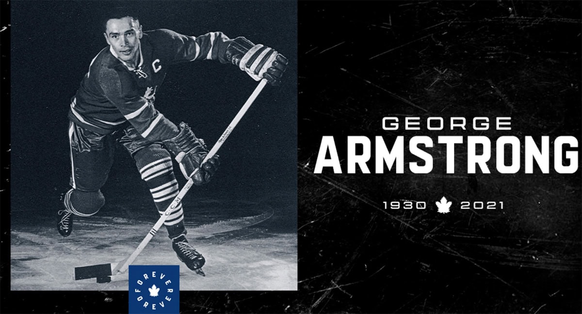 Legendary Maple Leafs captain George ‘Chief’ Armstrong has died