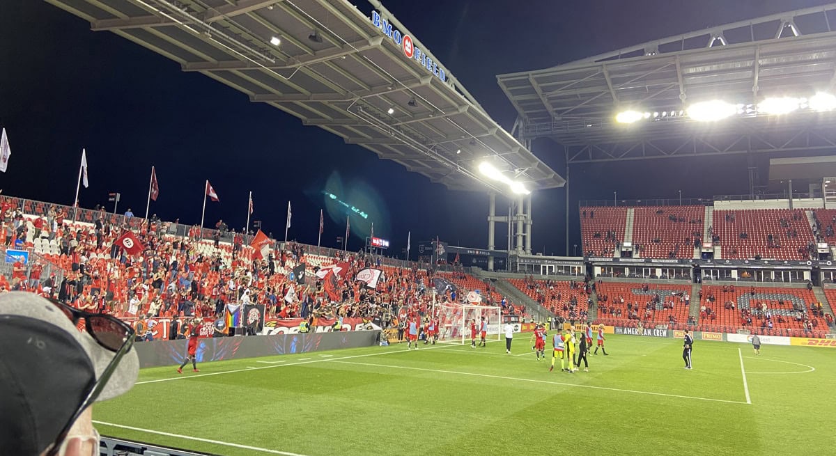 Toronto FC take on NY Red Bulls in front of 15000 fans at BMO Field