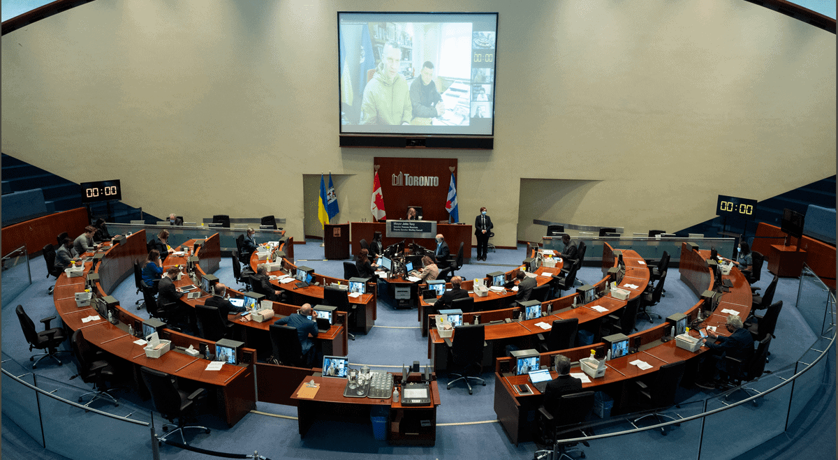 Mayor and Deputy Mayor of Kyiv address Toronto City Council and call for an end to the invasion of Ukraine