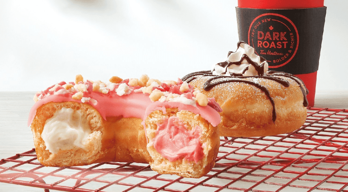 Tim Hortons has just invented a fancy new kind of donut that comes in two flavours