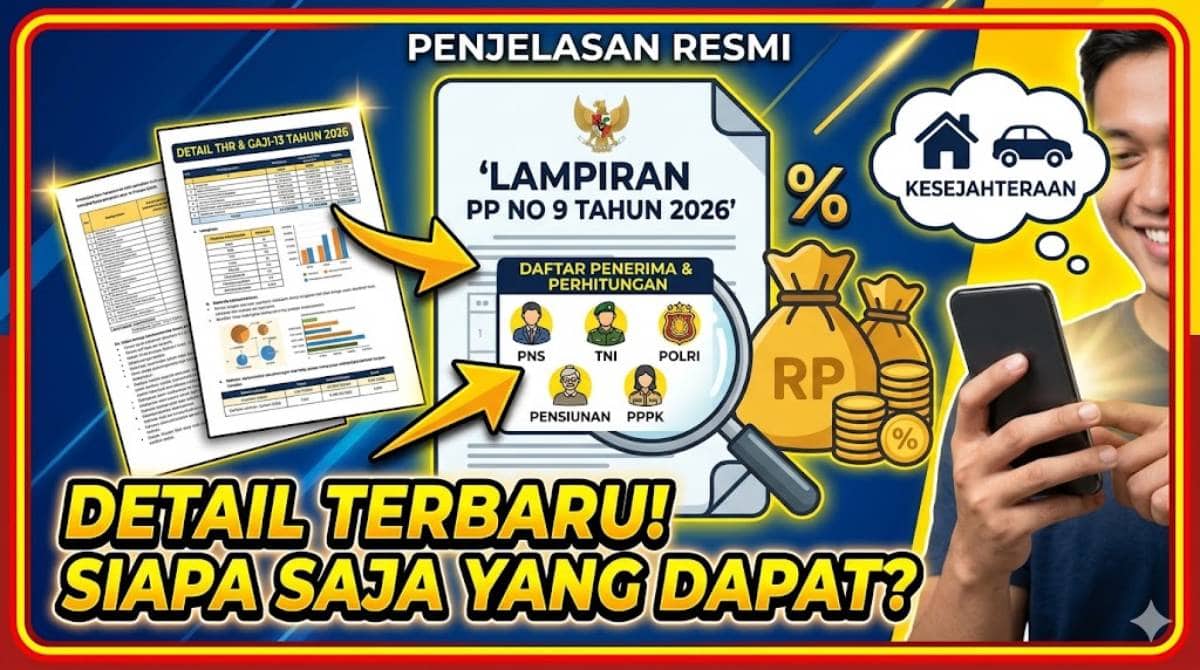 Apa Isi Lampiran PP No 9 Tahun 2026 Pdf tentang Gaji 13 dan THR