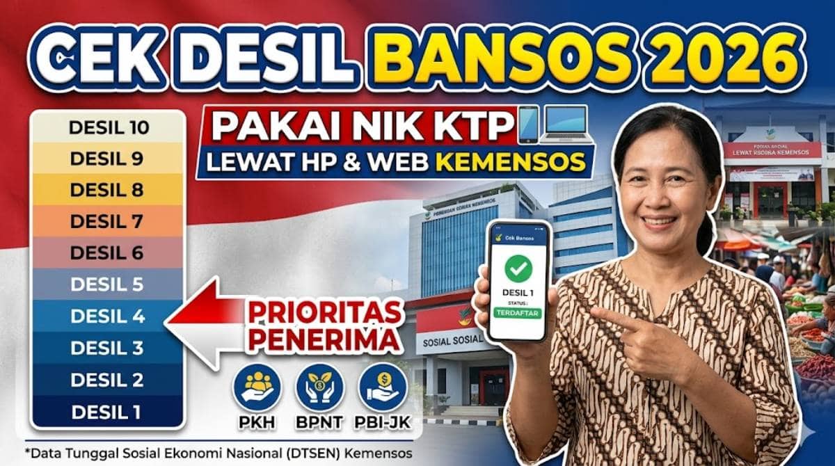 Cara Cek Desil Bansos 2026 Terbaru Lewat HP Agar Bantuan Cair