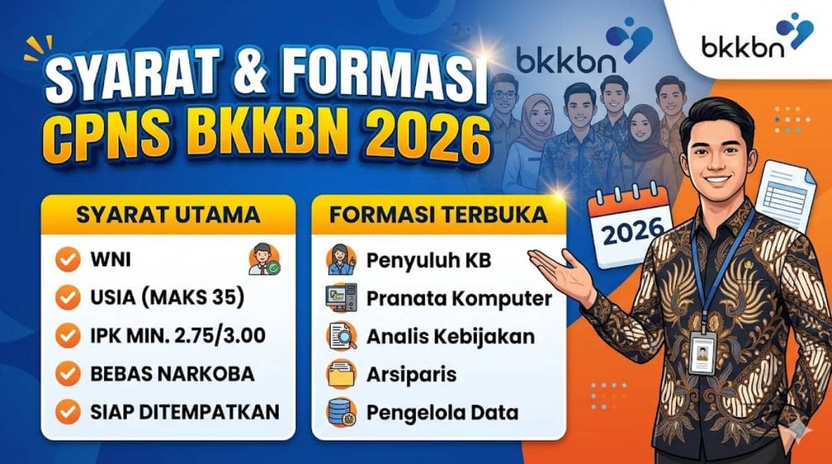 Cara Daftar Syarat dan Formasi CPNS BKKBN 2026 Lulusan SMA Terbaru