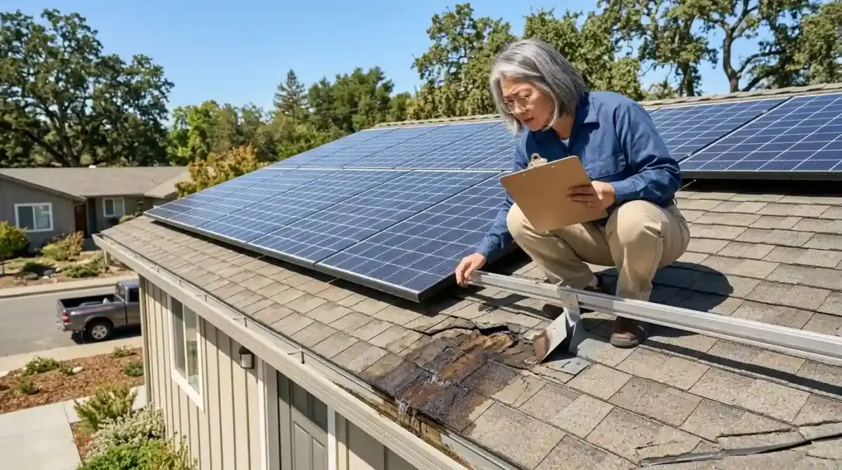 Solar Panel Lawsuit Lawyer helping a homeowner review a solar contract