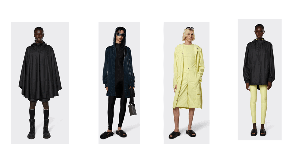 Water- and Windproof Raincoats from RAINS