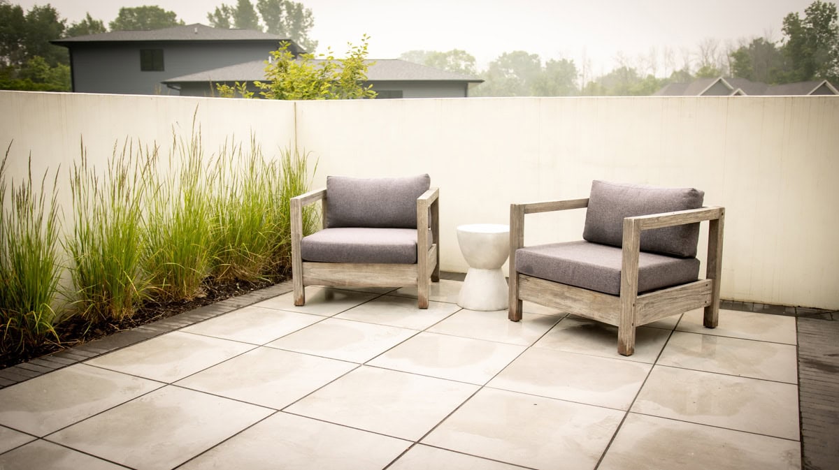 chairs on a patio